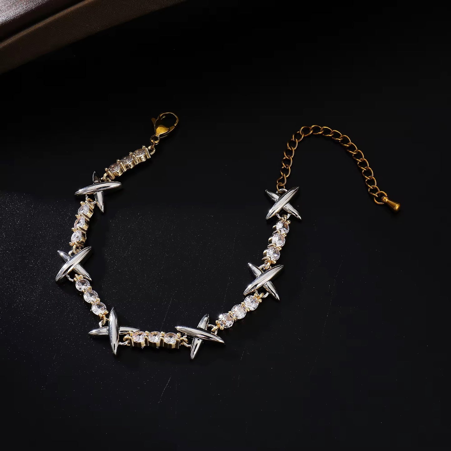 XOXO Tennis Gold SemiLuxe Bracelet