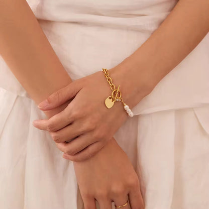Pearl Heart Bracelet
