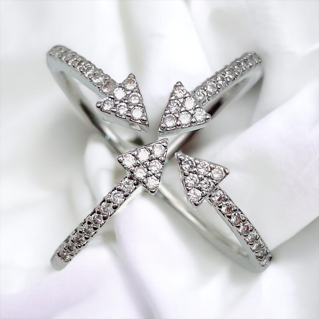 Double Arrow Ring-Gold & Silver