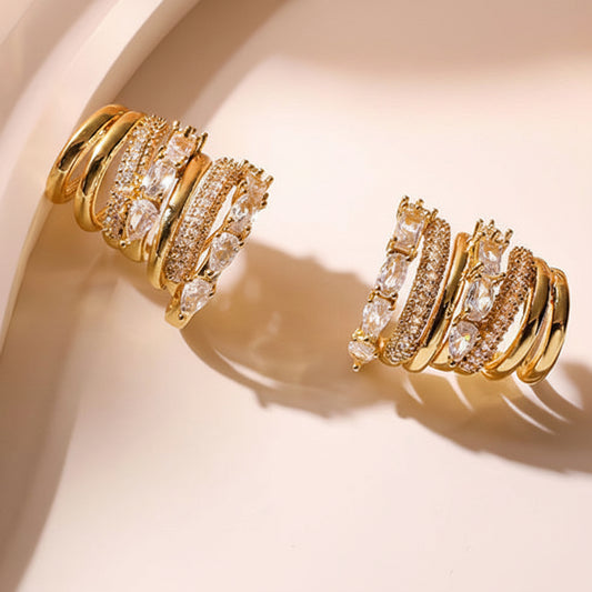 Opera Layered Cuff Earrings Pair