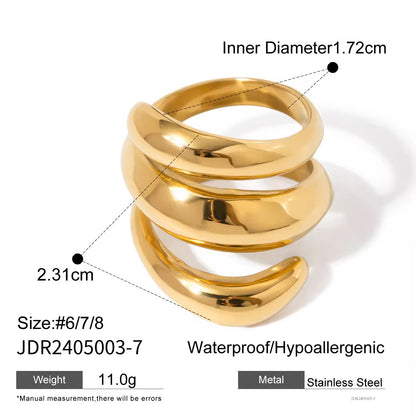 Molten Wrap Ring-Gold