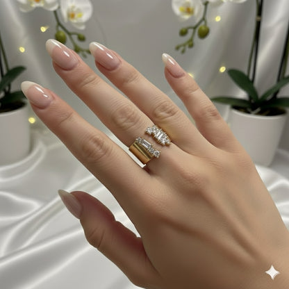Sparkle Gap Ring-Gold