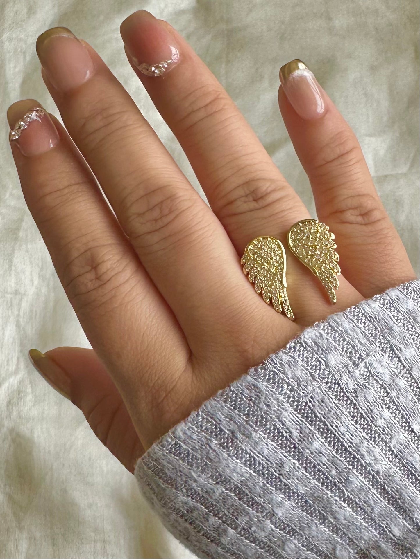 Angel Wings Gold Ring