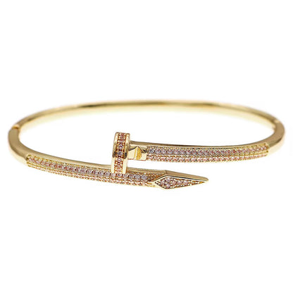 Nail Studded Bracelets-Silver & Gold Styles
