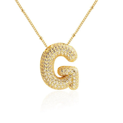 Studded Balloon Alphabets Necklace