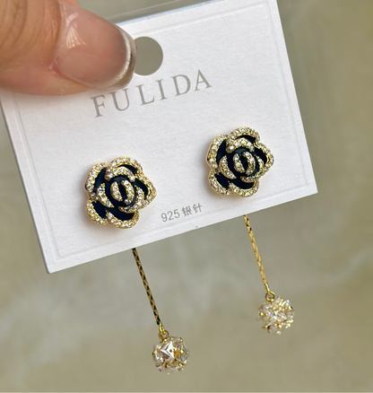 Rose F&B Dangler Earrings