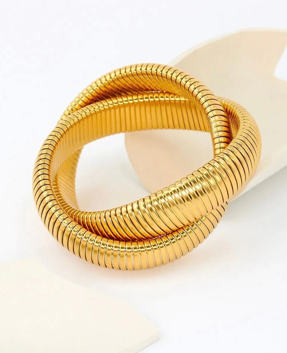 Double Cobra Intertwined Bracelet
