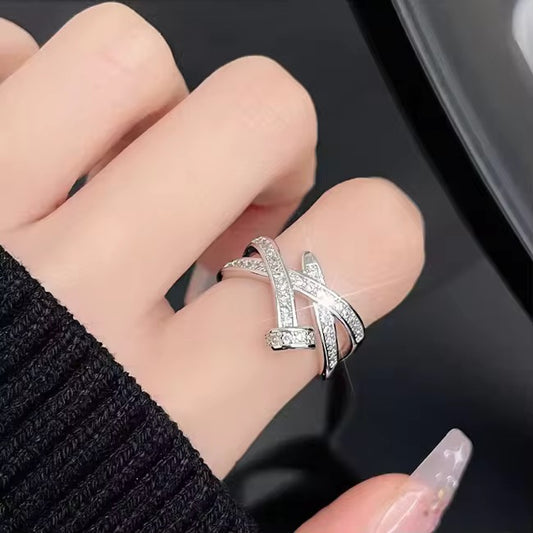 Silver Cross Nail Ring