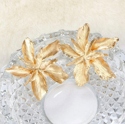 Wild Flower Earrings-Gold