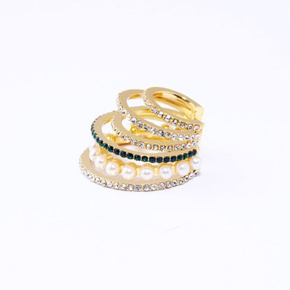 Pearl Luxe Stack Big Earcuffs-2 Colors