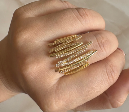 Stylish Gold Thorn Ring-Adjustable Gold & Silver