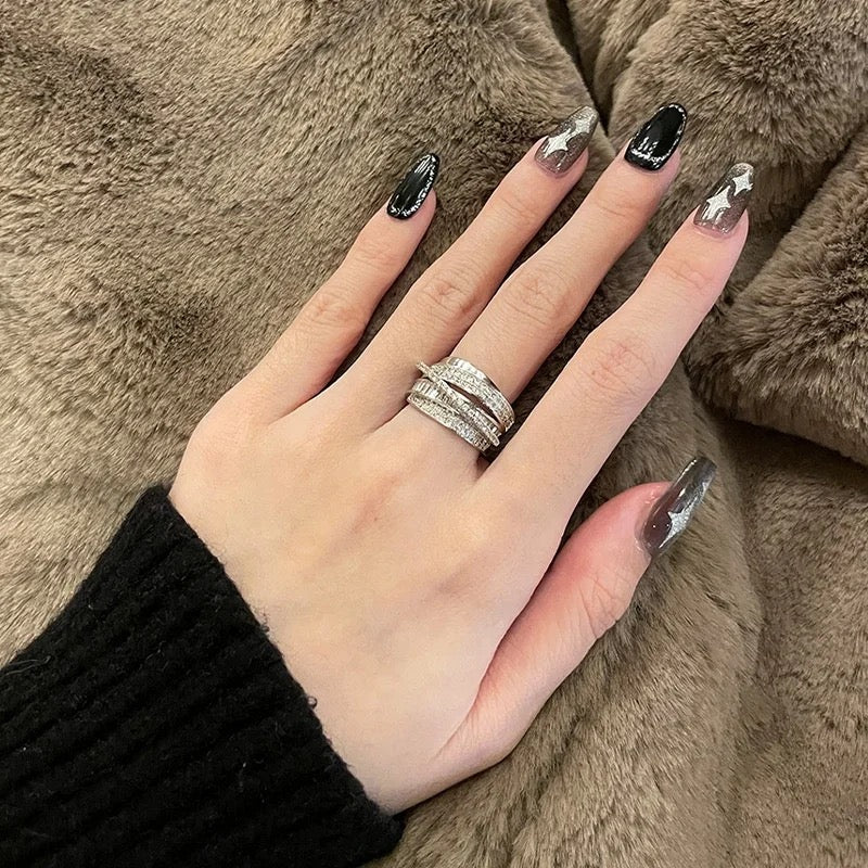 Silver Layered Ring
