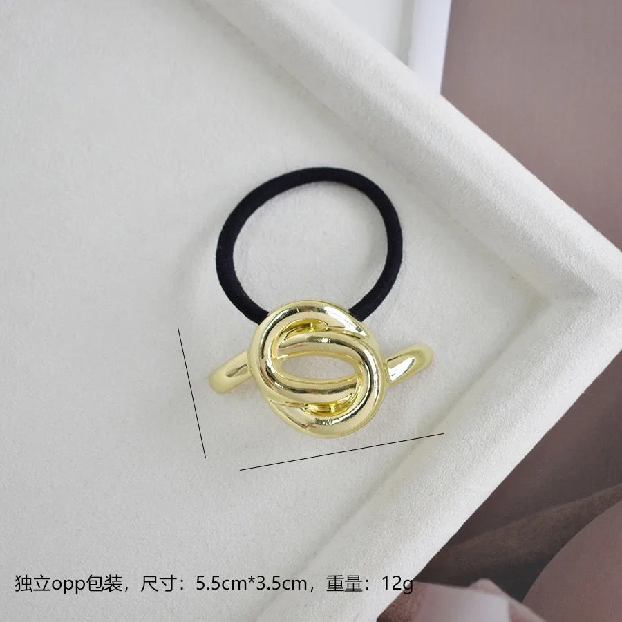 SS Medium Gold Hair Ties-2 Styles