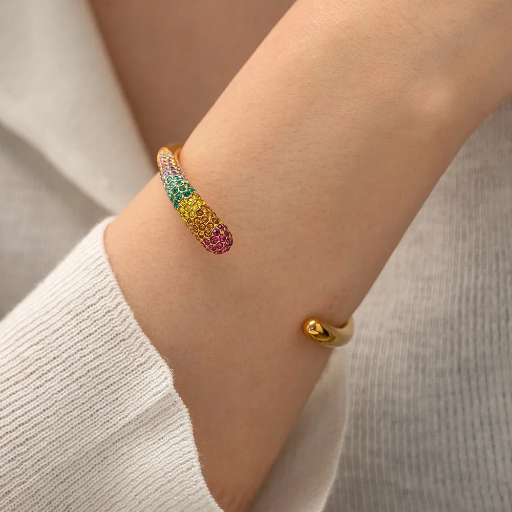 Coma Studded Kada- Gold