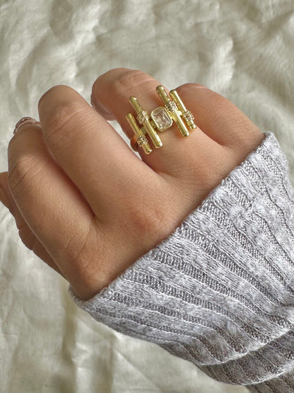 Stick Solitaire Ring