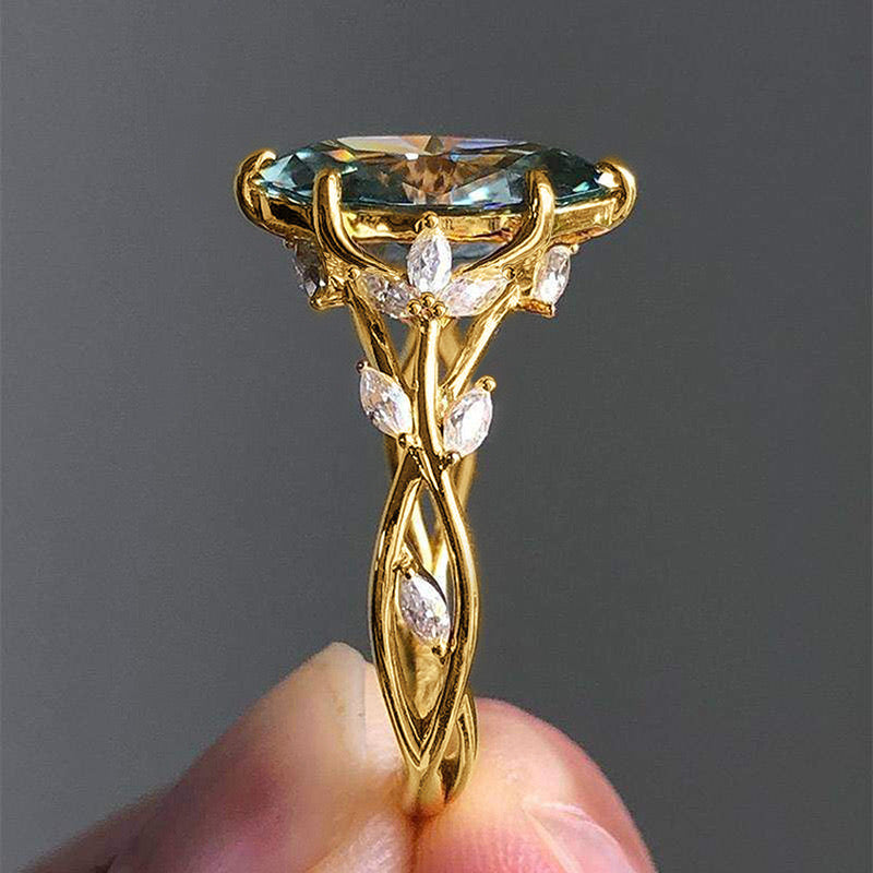 Eternal Vine Oval Solitaire Ring-4 Colors