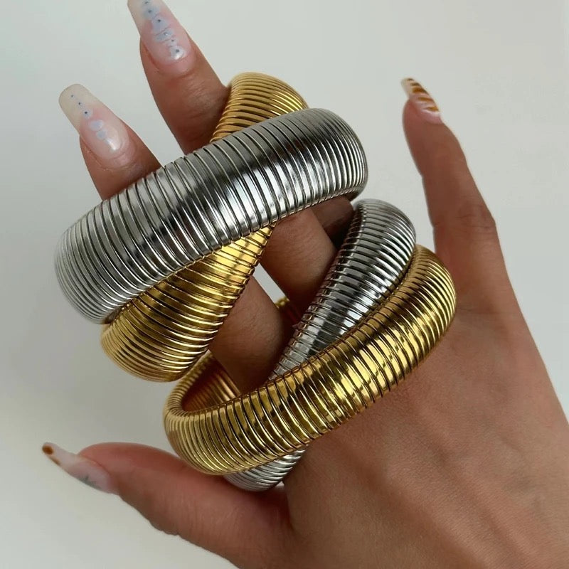 Double Cobra Intertwined Bracelet