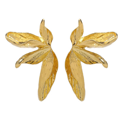 3D Large Wild Flower Earrings-Gold & Silver