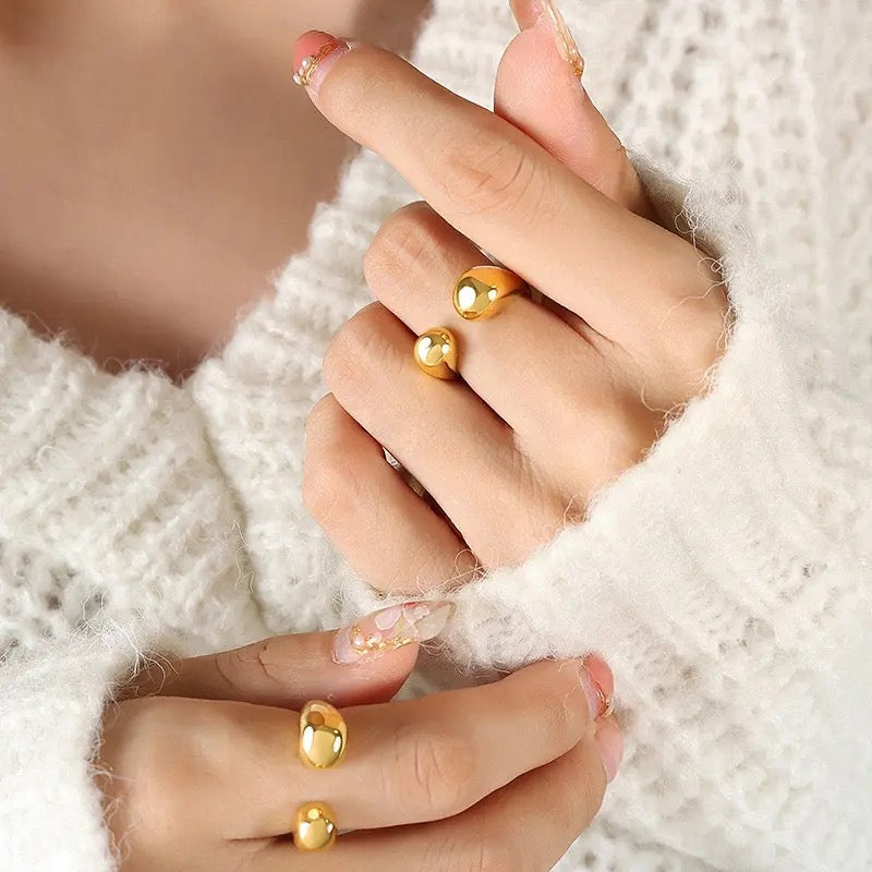 Coma SS Ring - Gold