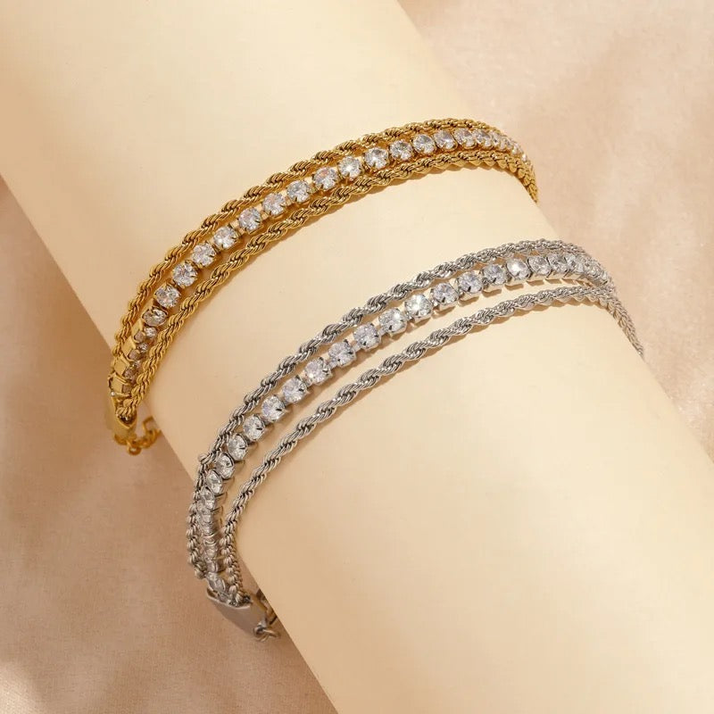 Chain Tennis Combination Bracelets -2 Types