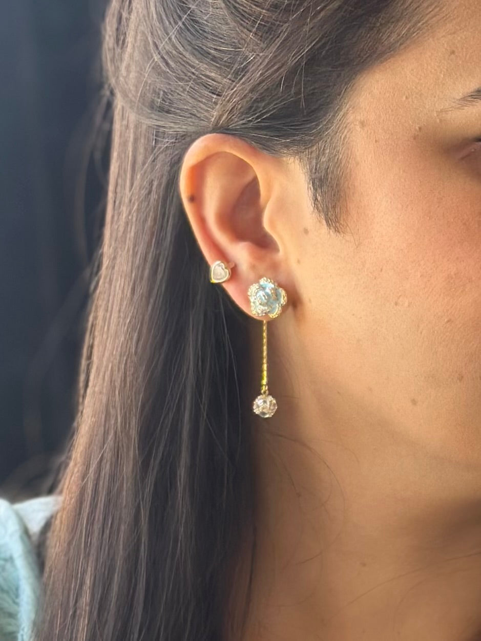 Rose F&B Dangler Earrings