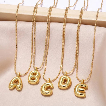 Small Solid Balloon Alphabet Necklaces