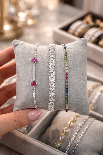 Rainbow Silver Luxe Bracelet