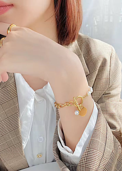 Pearl Heart Bracelet