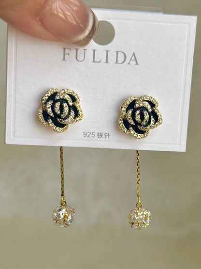 Rose F&B Dangler Earrings