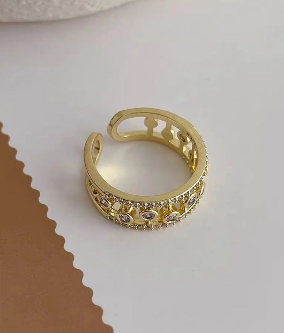 Dotted Studded Band Ring