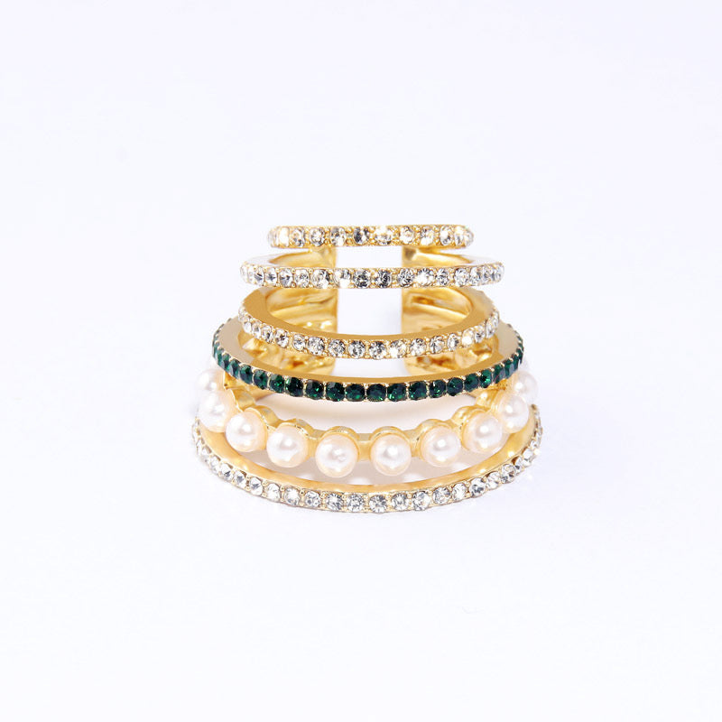 Pearl Luxe Stack Big Earcuffs-2 Colors
