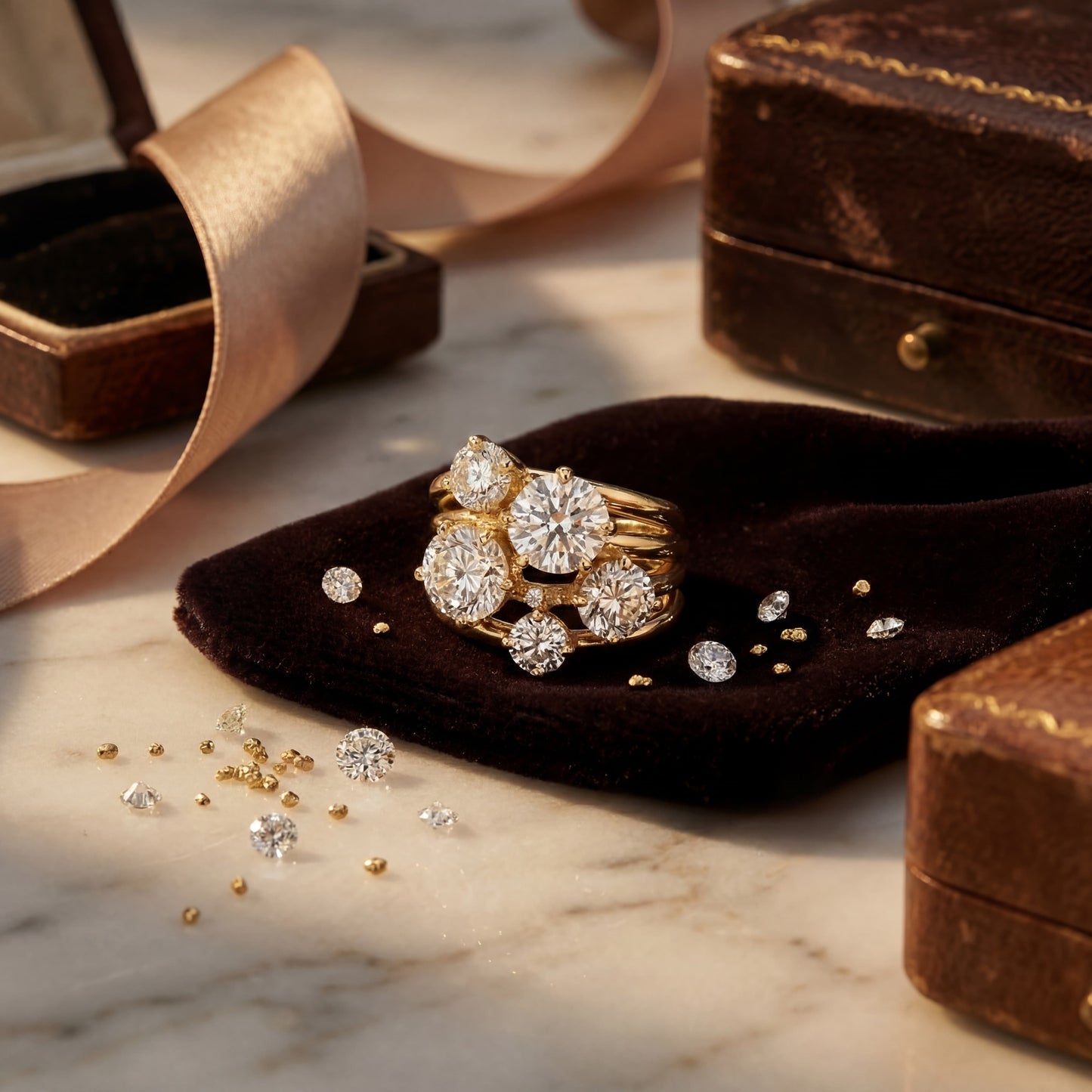 Heirloom Bloom Solitaire Ring-Gold