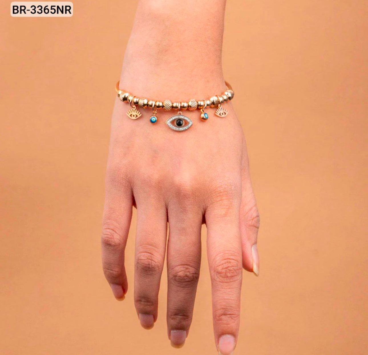 Evil Eye Charm Kada Bracelet