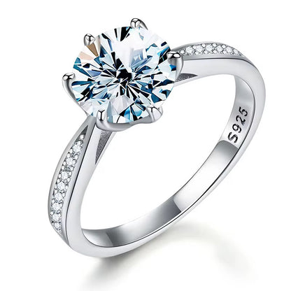 Pinched Solitaire Ring-Silver
