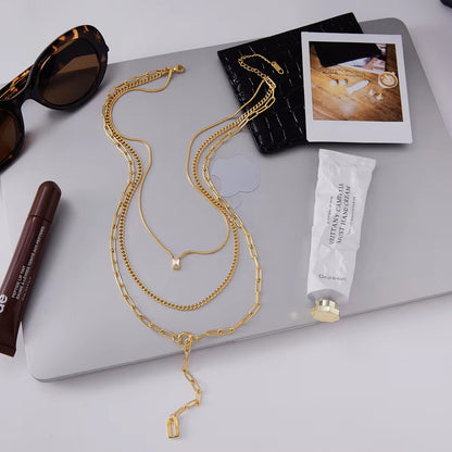 3 Layer SS Chain Necklace