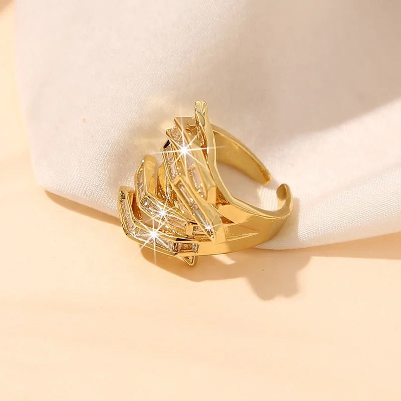 Criss Cross Ring-Gold