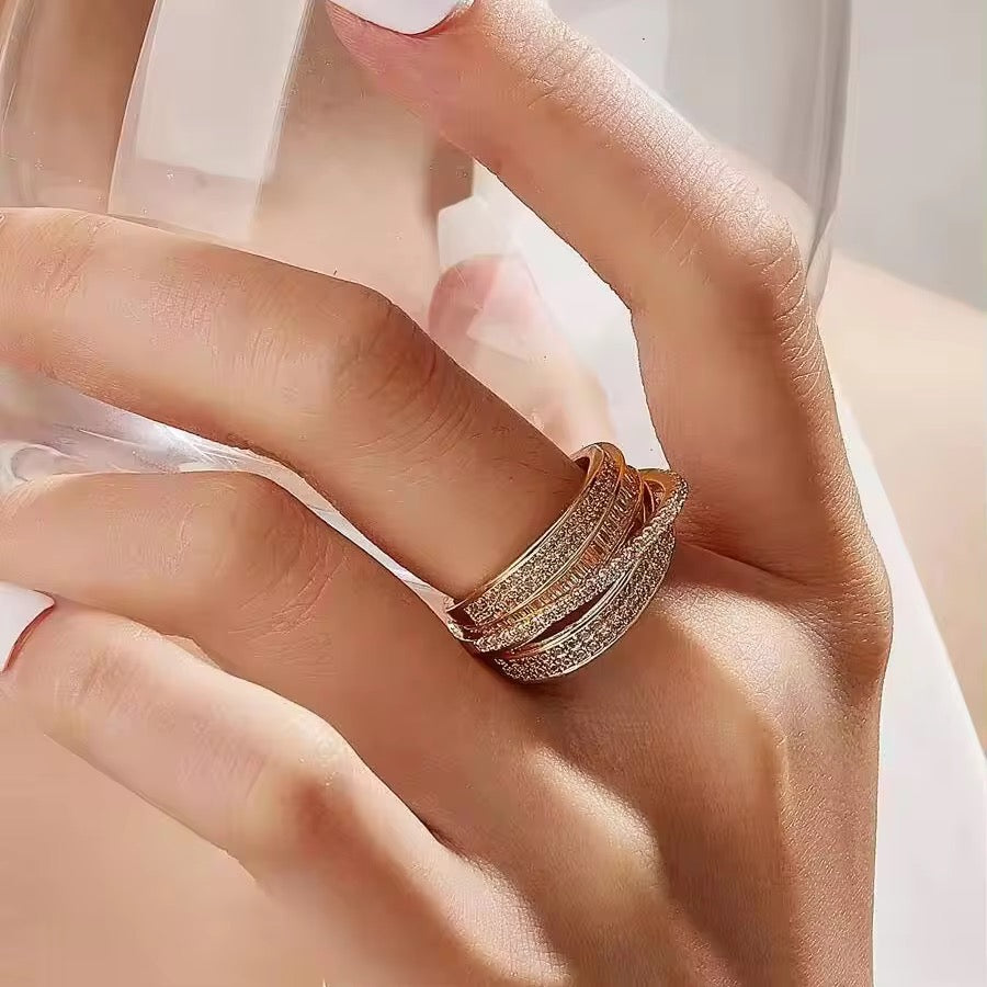 Rakol Layered Ring-Silver & Gold