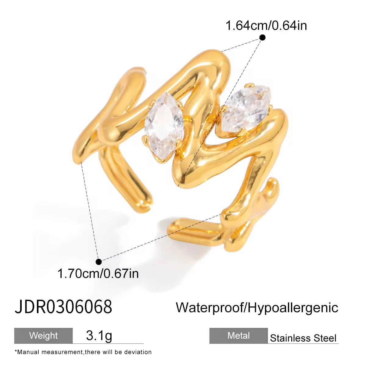 Molten Solitaire Series Rings