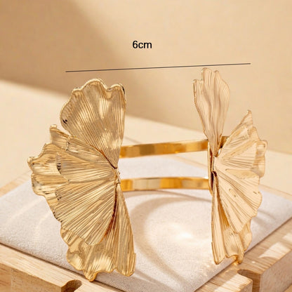 Flora Cuff Adjustable Bracelet-Gold