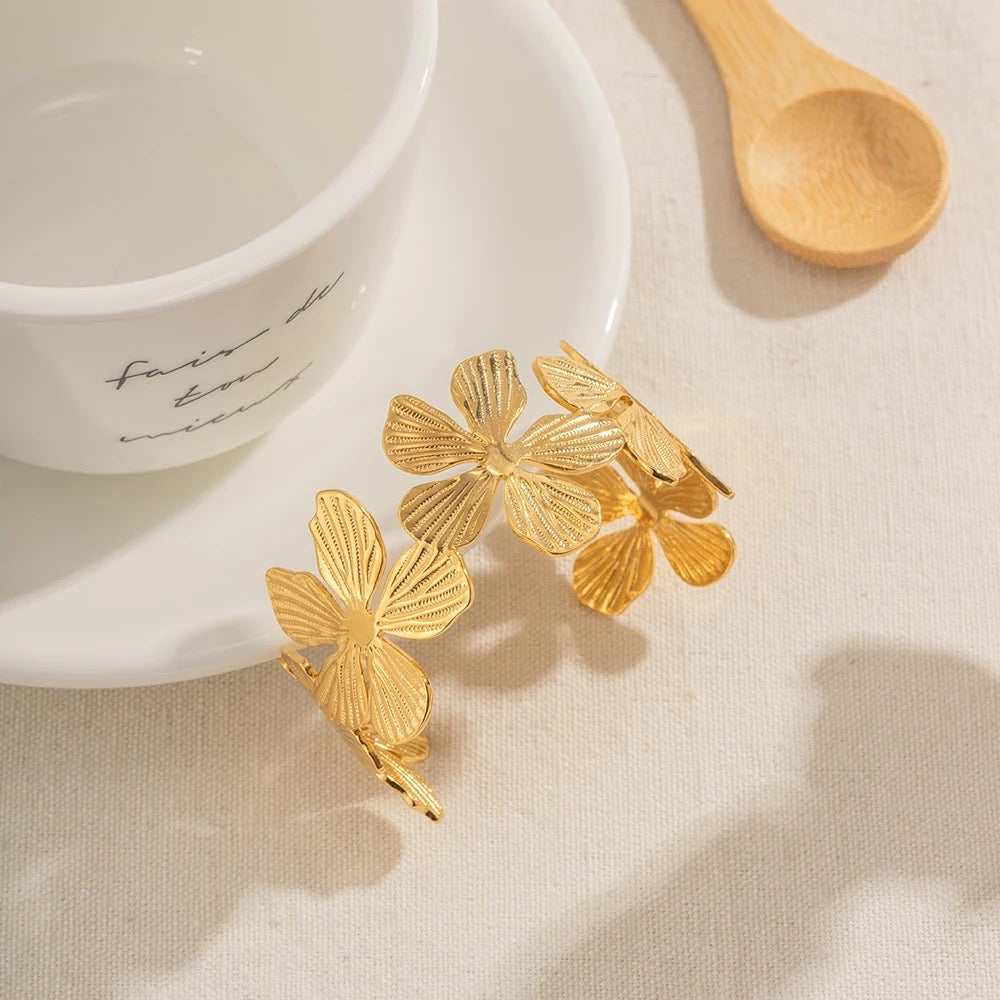 Flower Knows Adjustable Gold Kadas- 3 Designs