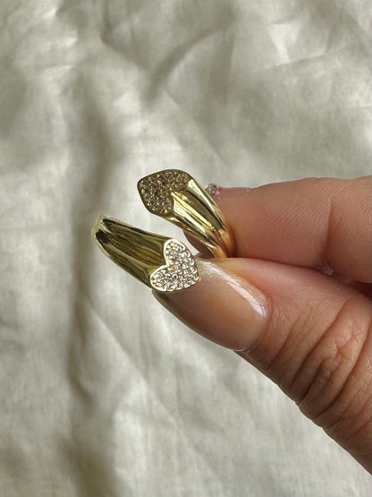 chunky heart ring