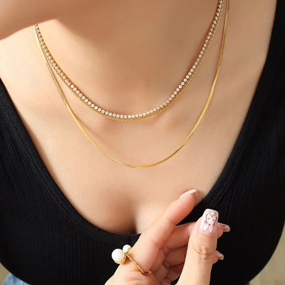 Triple Layer SS Necklace