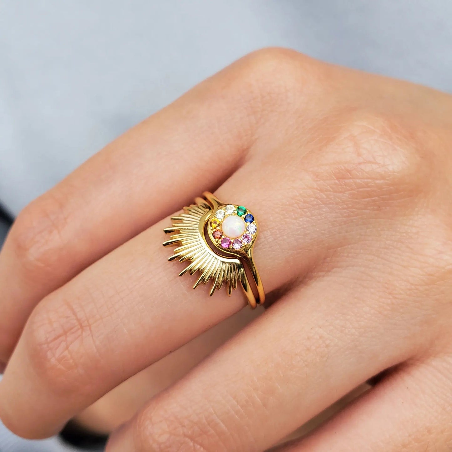 Small Sunrise Ring - Gold
