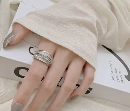 Silver Layered Ring