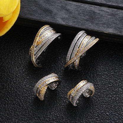 Luxe Eternity Wrap Earrings and Cuffe Set