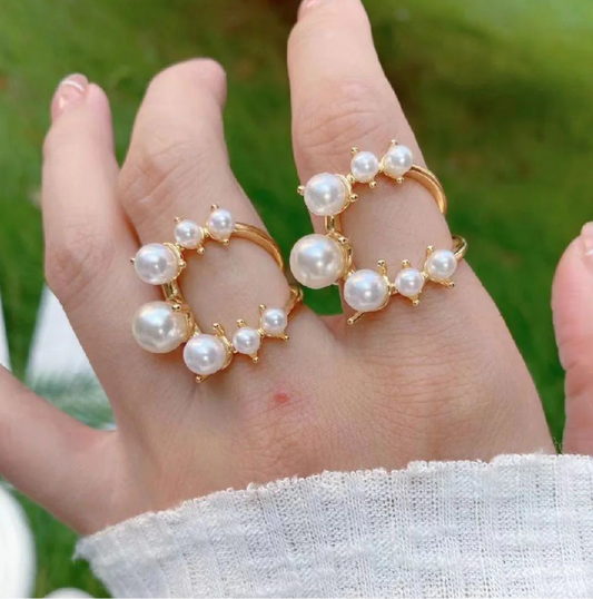 Pearl Cluster Statement Ring- 2 Styles