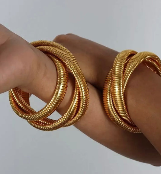 Gold Cobra Bracelet-10mm