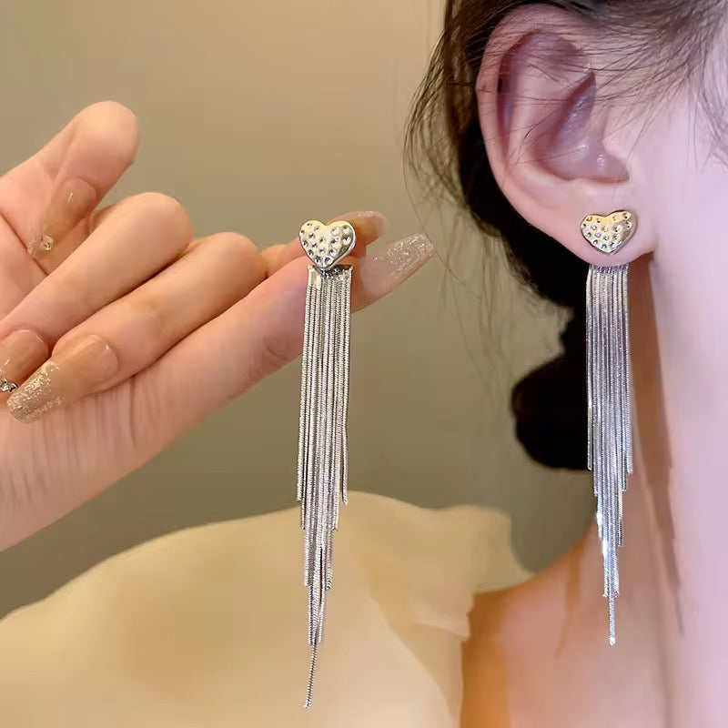 Silver Heart F&B Danglers