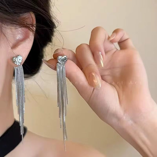 Silver Heart F&B Danglers