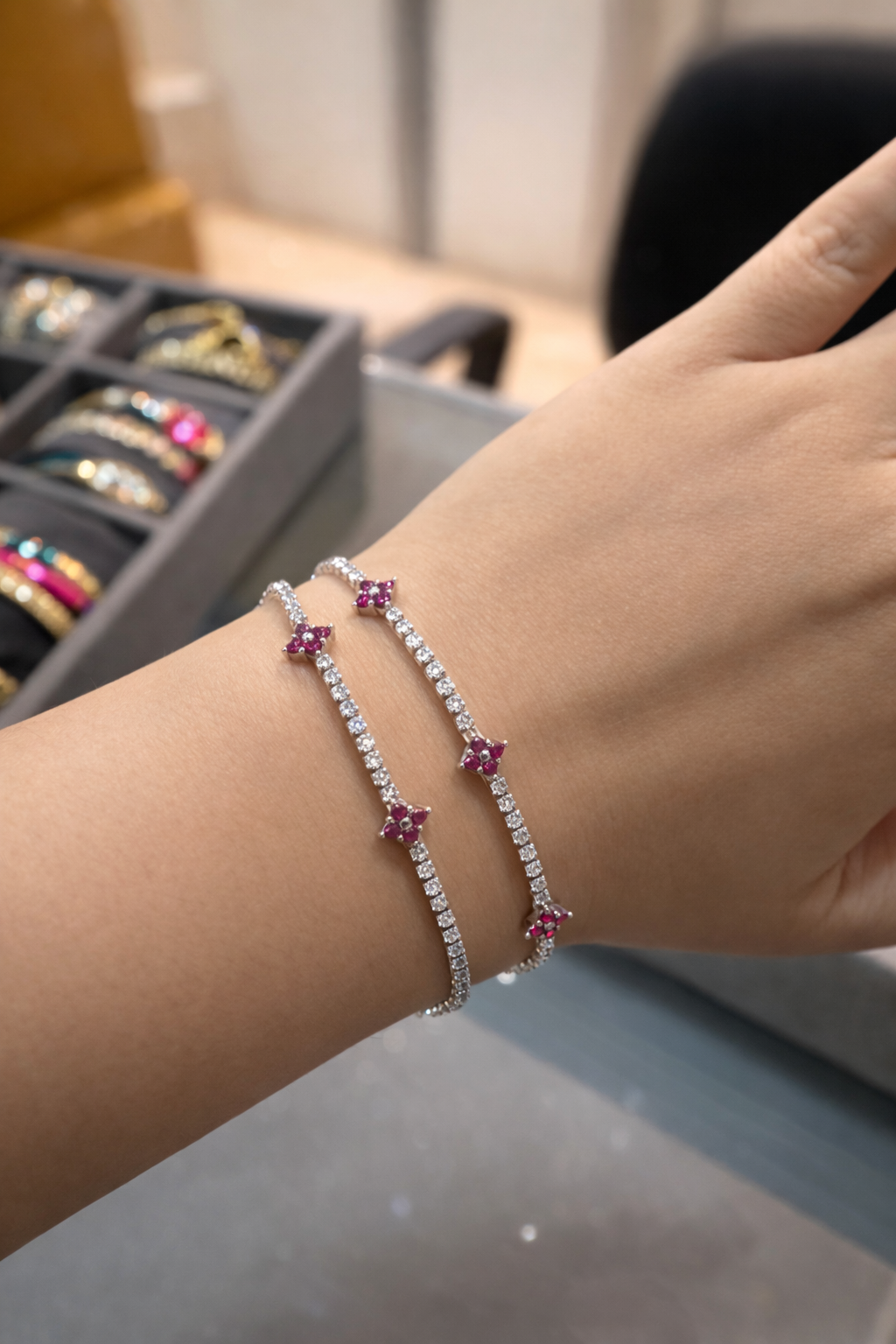 Fancy Tennis Luxe Bracelets-6 Options